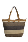 Schooly Shopper Bag Tan Stripe