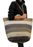 Beach Bag - Tan Stripe