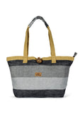 Duchess - Grey and Black Stripe Shopper