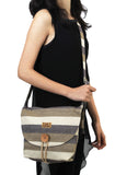 Tallulah Crossbody Bag - Tan Stripe