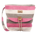 Tallulah Crossbody Bag - Pink Stripe