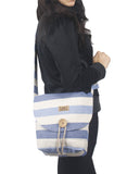 Tallulah Crossbody Bag - Blue Stripe
