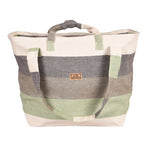 Kensington - Green Earth Stripe Large Shoulder Bag
