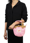 Pixie Hand Bag - Pink with Elephant Accent